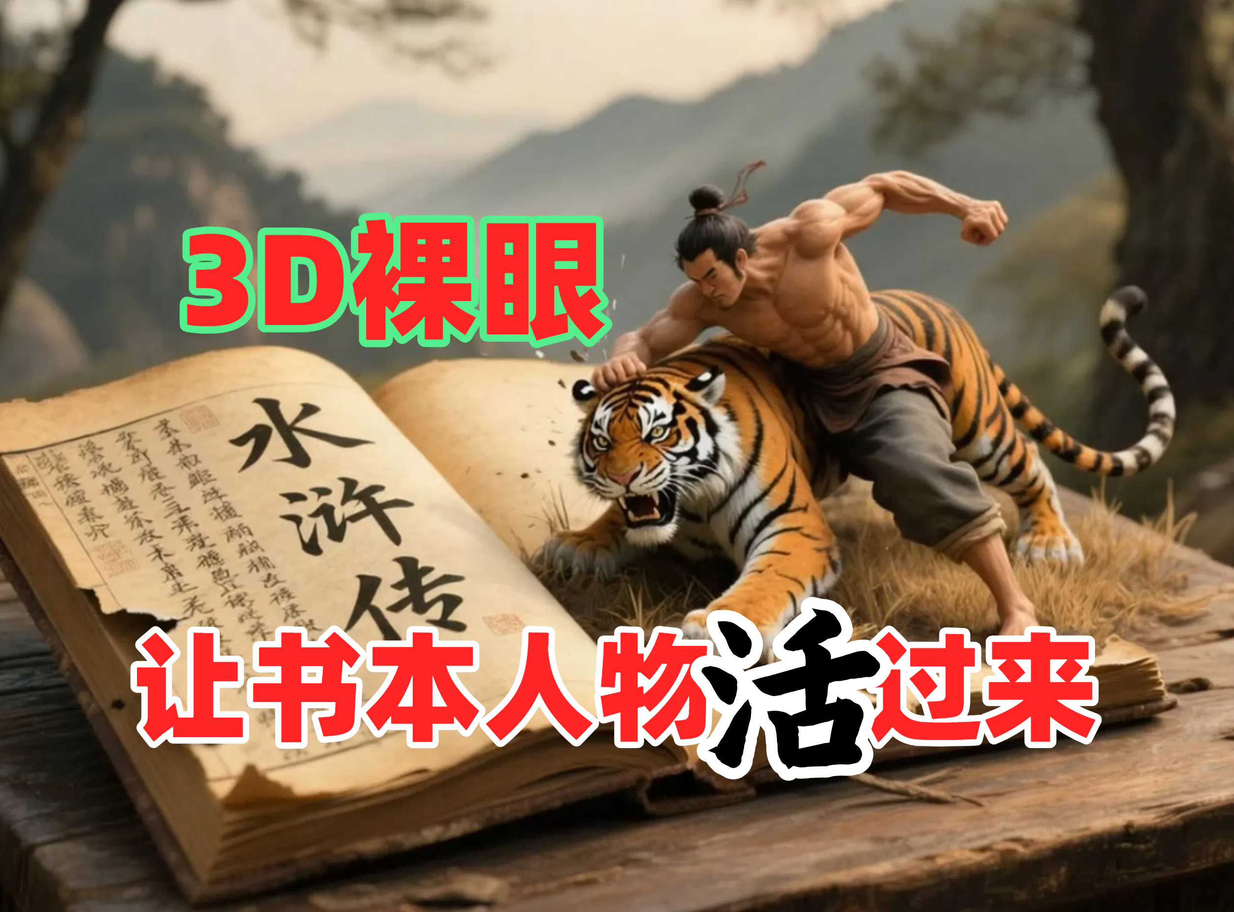 图片[1]- 三国书本人物裸眼3D视频，新的玩法，流量超猛，保姆级教程-聚贤网赚库